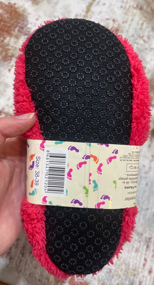 Fuşya pembe patik terlik - Görsel 2