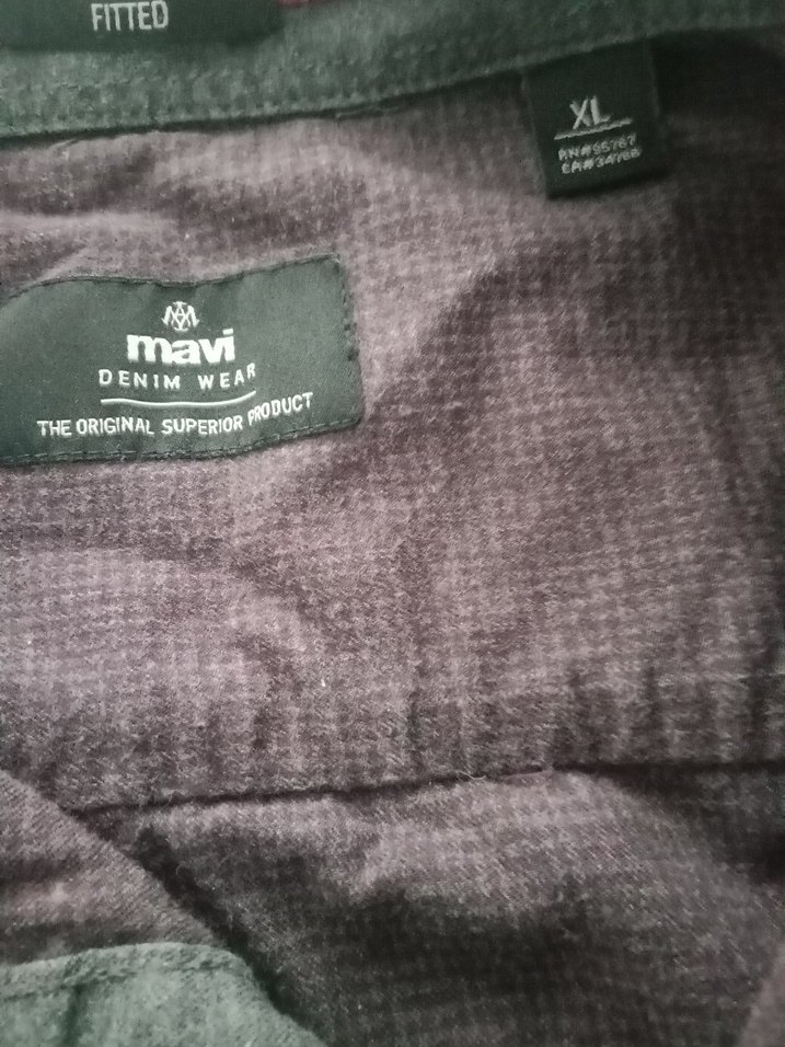 Düğmeli Kahverengi Erkek Keten Gömlek - Görsel 2