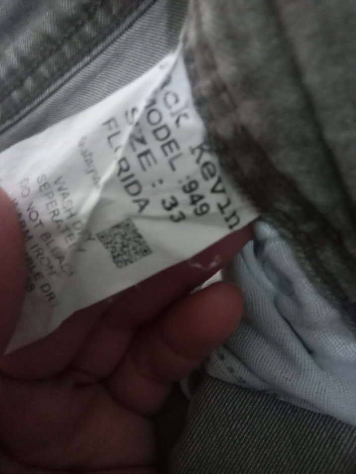 Gri Düğmeli Erkek Denim Pantolon - Görsel 2