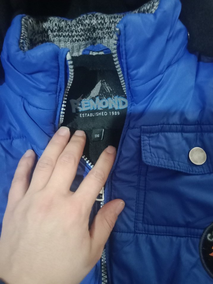 Kapüşonlu Koyu Mavi Erkek Çocuk Mont - Görsel 2