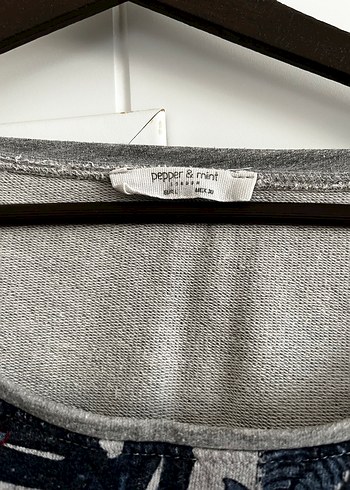 Diğer Gri Baskılı Kadın Sweatshirt