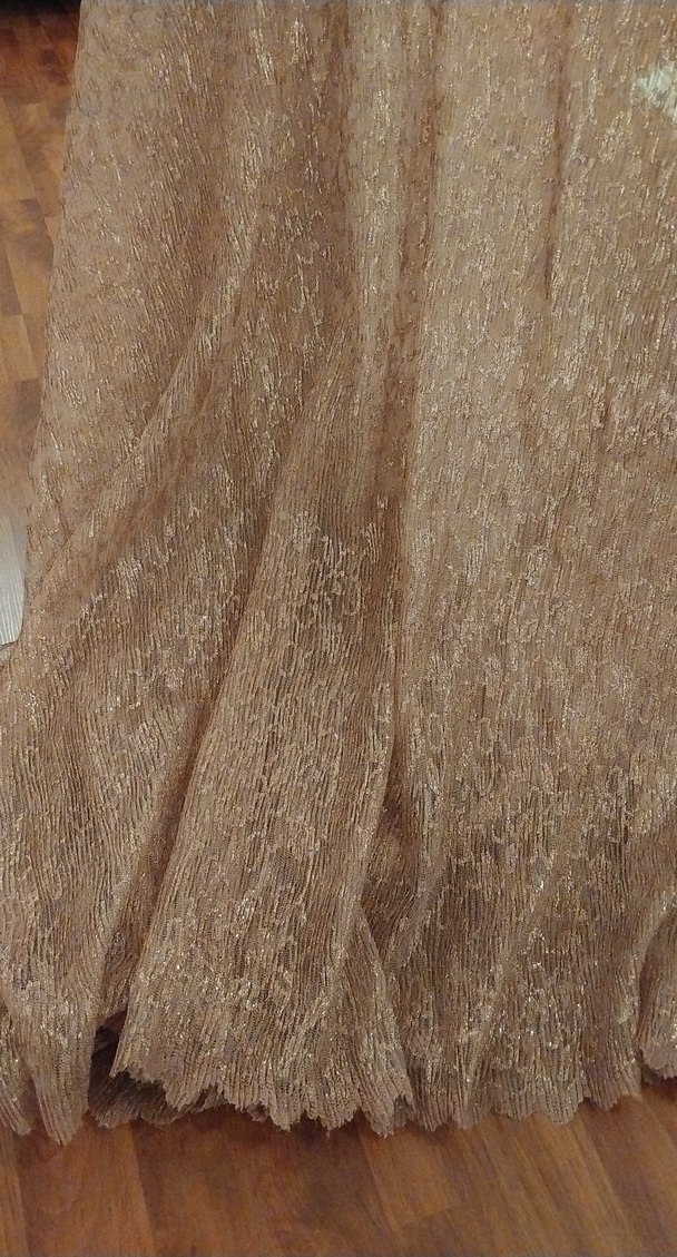 Parlak Bej simli kumaş - Görsel 2