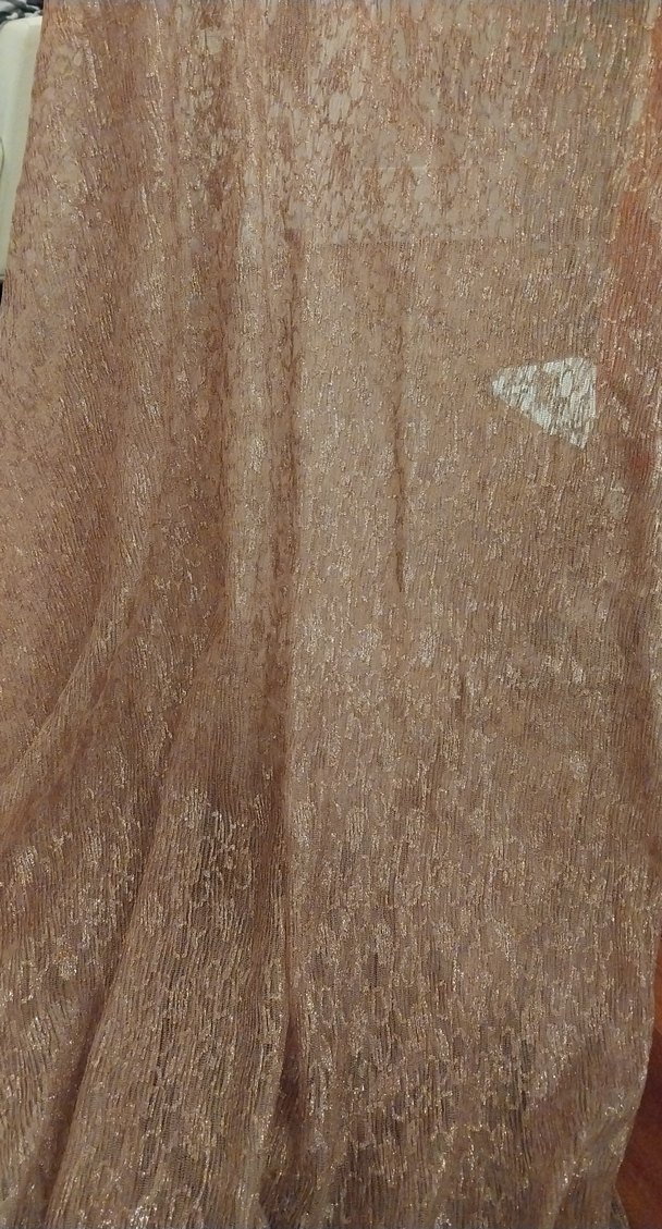 Parlak Bej simli kumaş - Görsel 3