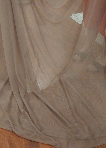 Bej Bohem Tarzı Düz sifon  kumaş - Görsel 2