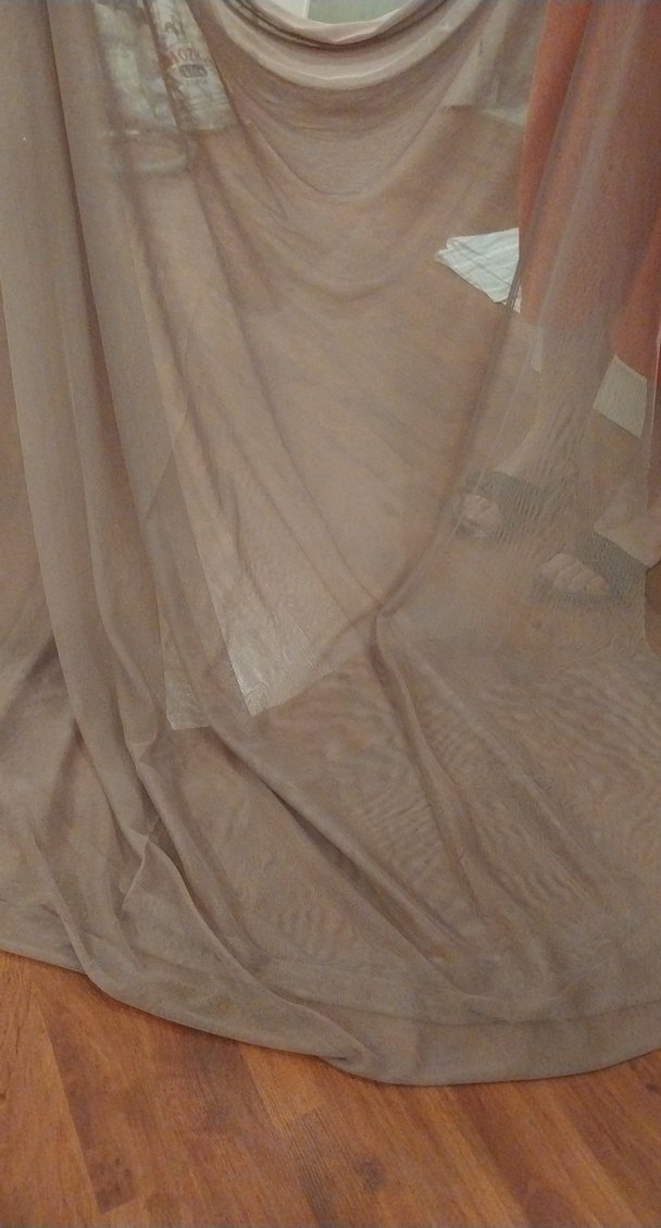 Bej Bohem Tarzı Düz sifon  kumaş - Görsel 2