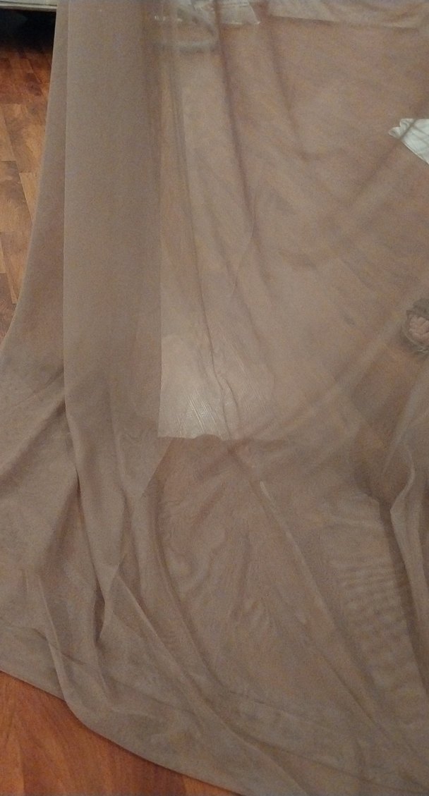 Bej Bohem Tarzı Düz sifon  kumaş - Görsel 3