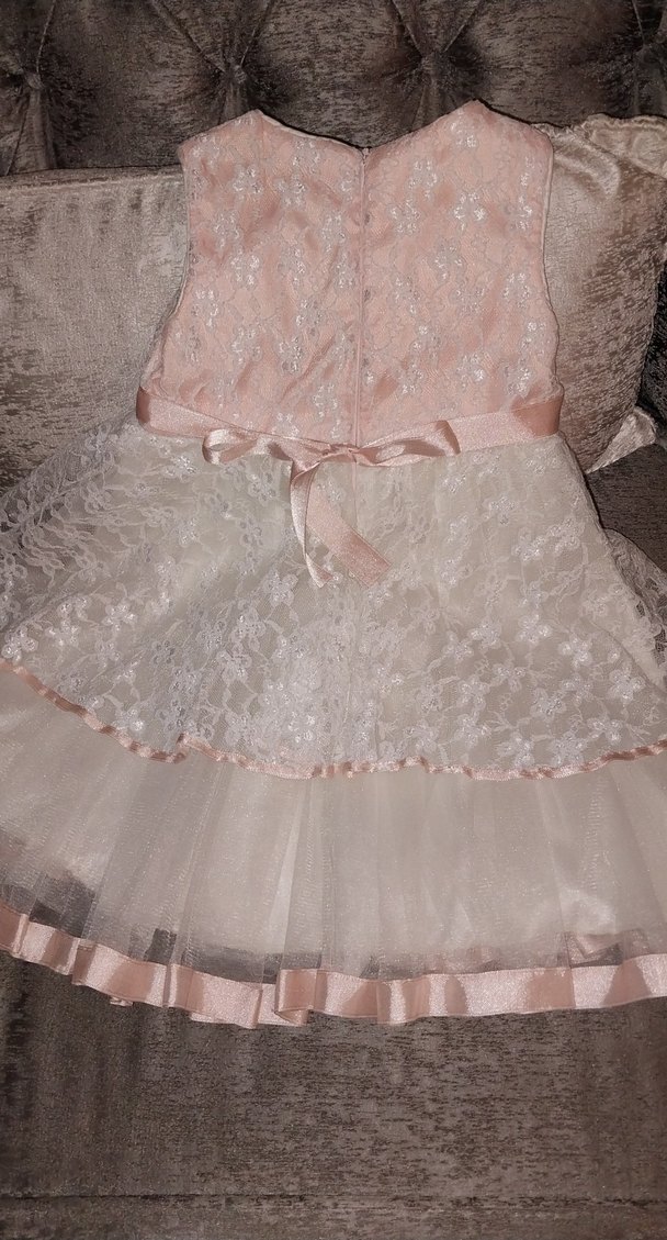 Dantel Detaylı Klasik Kız Çocuk elbisesi/gelinliği - Görsel 2