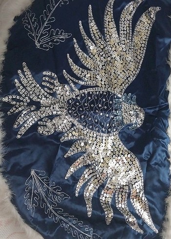 Mavi Payetli Nakışlı erkek cocuk sünnet pelerini - Görsel 2