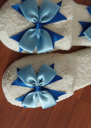 Mavi Fiyonklu Nakışlı Lohusa Seti - Görsel 4