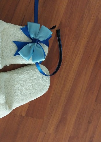 Mavi Fiyonklu Nakışlı Lohusa Seti - Görsel 5