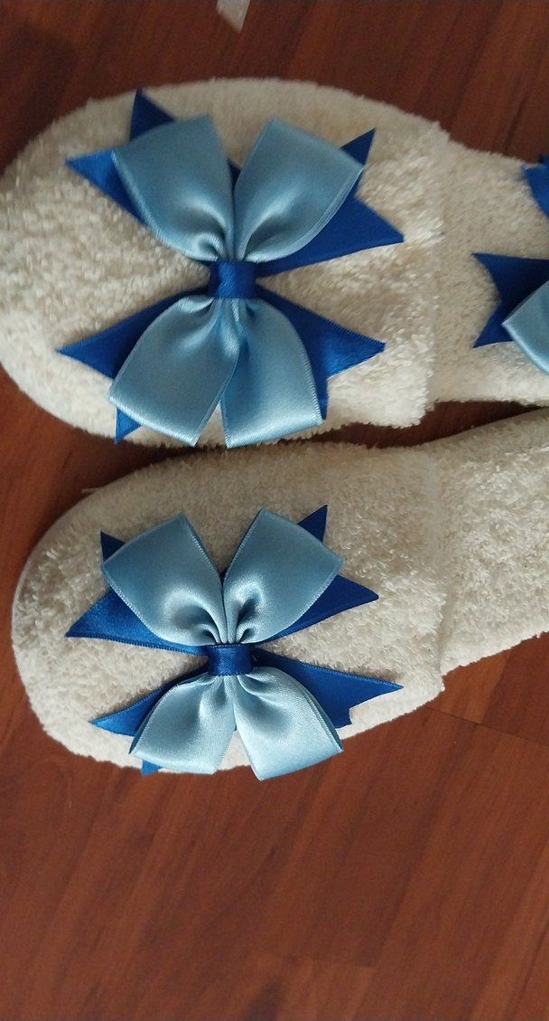 Mavi Fiyonklu Nakışlı Lohusa Seti - Görsel 4