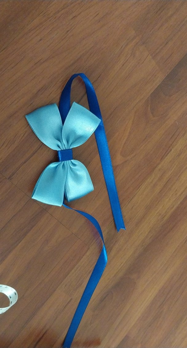 Mavi Fiyonklu Nakışlı Lohusa Seti - Görsel 3