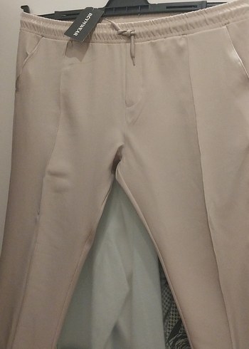 Kadın Bej Kumaş Pantolon Midi Boy - Görsel 2