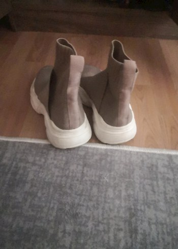 38 Beden Bej Elastik Kadın Dolgu Topuk Spor Ayakkabı