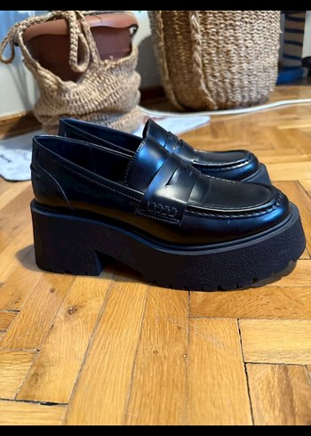 39 Beden siyah Renk Kadın Siyah Platform Topuklu Loafer