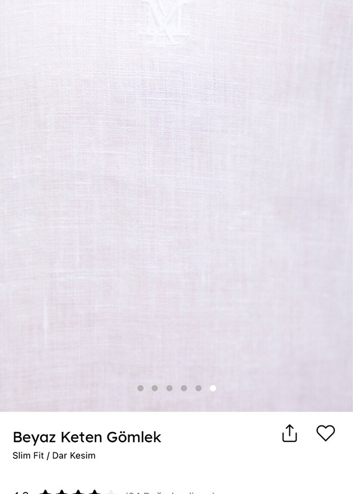 Mavi keten gömlek - Görsel 4