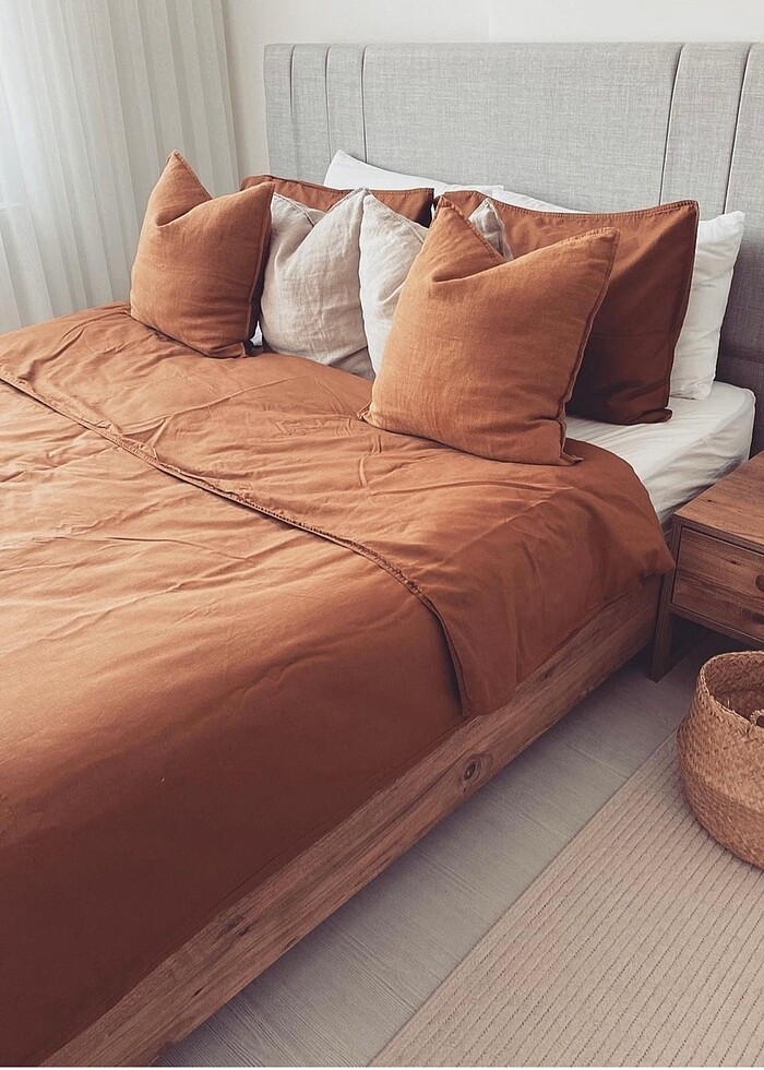 H&M keten kırlent kılıfı - Görsel 3