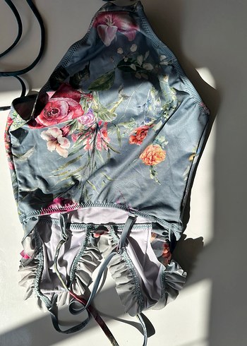 Çiçek Desenli Bohem Kız Mayo - Görsel 3