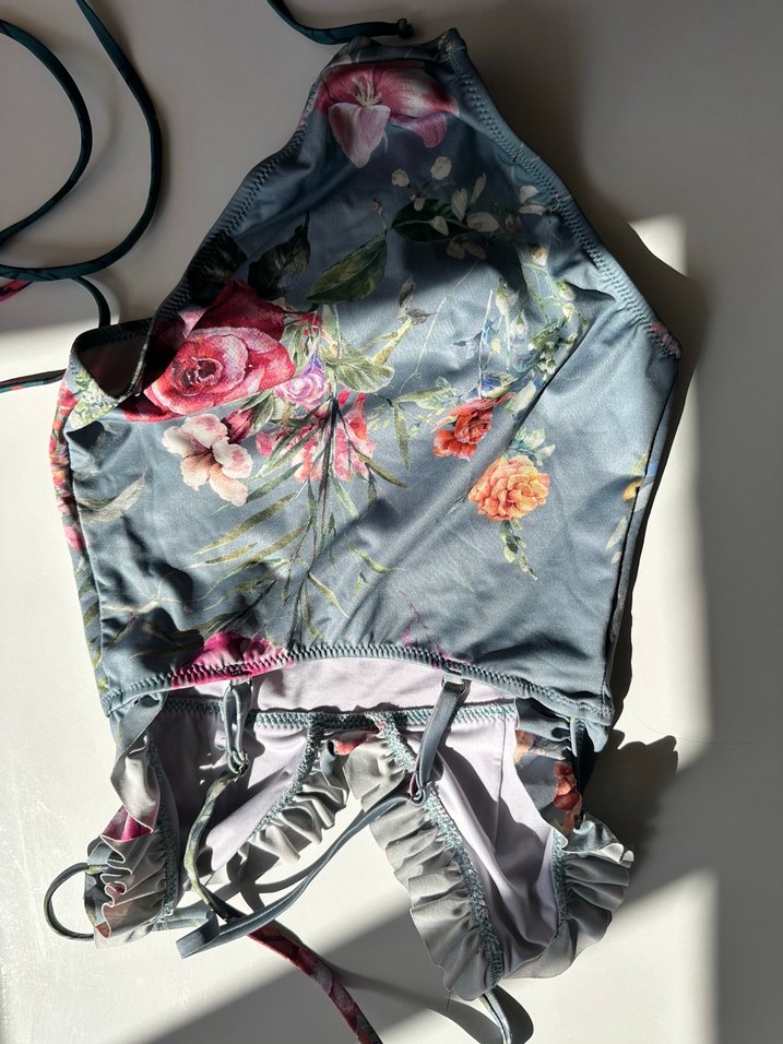 Çiçek Desenli Bohem Kız Mayo - Görsel 2