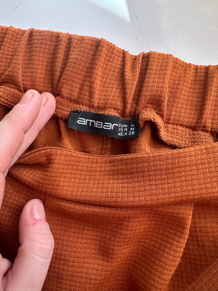 Kahverengi Süet Kemerli Mini Şort - Görsel 2