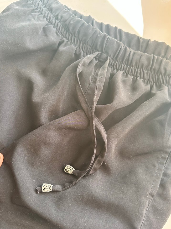 Siyah Salaş Kadın Kumaş Pantolon - Görsel 2