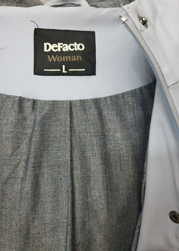 Kadın Grii Yağmurluk Defakto  L - Görsel 4