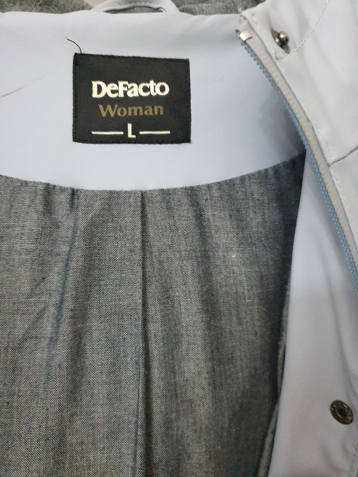 Kadın Grii Yağmurluk Defakto  L - Görsel 4