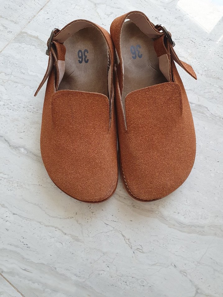 Kahve rengi Süet  Sandalet Tokalı 36 bol 37ye uygun - Görsel 2