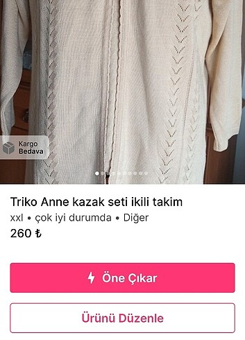 Anne kazağı ikili set