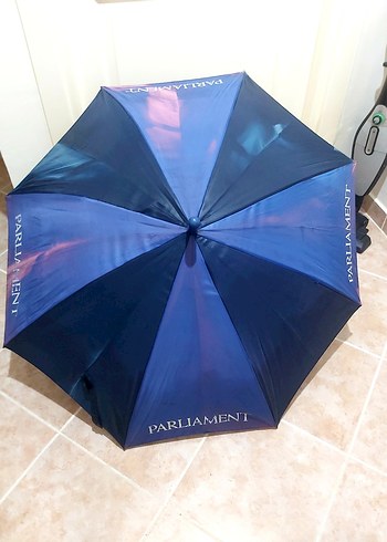 Lacivert Katlamalı Kadın Şemsiye - Görsel 6