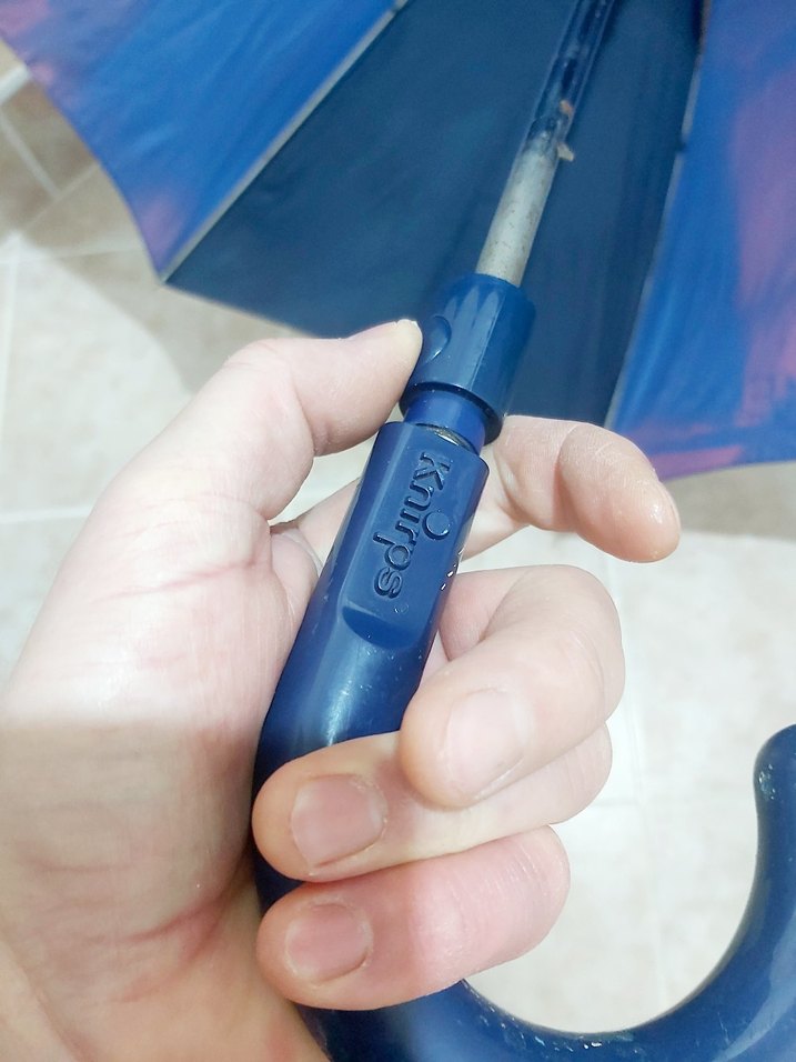 Lacivert Katlamalı Kadın Şemsiye - Görsel 4