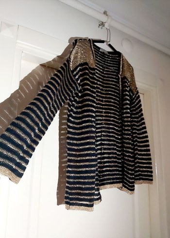 Kadın Kahverengi Örgü Midi Hırka - Görsel 2