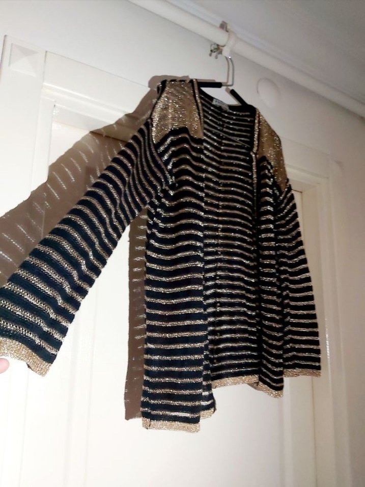 Kadın Kahverengi Örgü Midi Hırka - Görsel 2