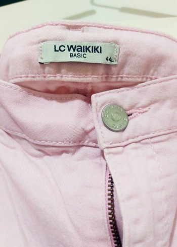 Pembe Pamuklu Kadın Düz Kesim Pantolon - Görsel 5