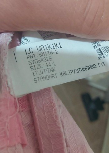 Pembe Pamuklu Kadın Düz Kesim Pantolon - Görsel 7