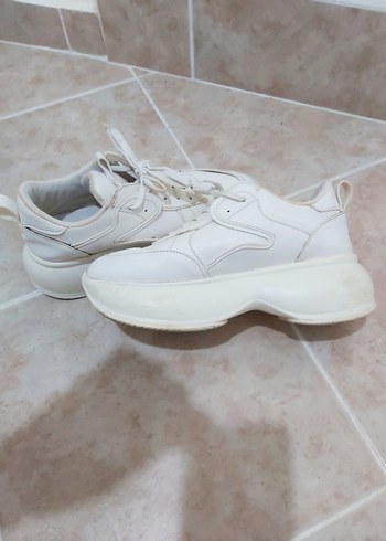 Beyaz Platform Topuklu Kadın Spor Ayakkabı - Görsel 11