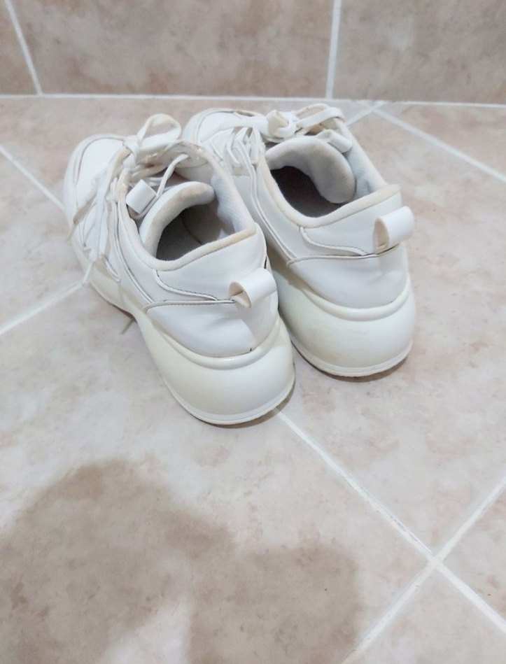 Beyaz Platform Topuklu Kadın Spor Ayakkabı - Görsel 5