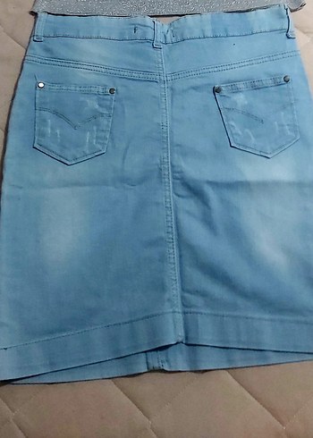 Mavi Mini Denim Etek - Görsel 3