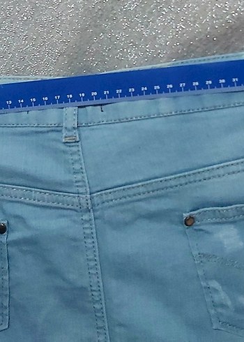 Mavi Mini Denim Etek - Görsel 4