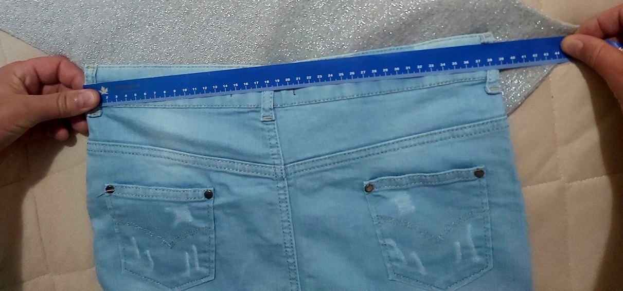 Mavi Mini Denim Etek - Görsel 4