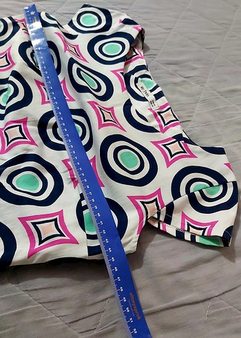 Renkli Desenli Midi Bohem Elbise - Görsel 9