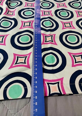 Renkli Desenli Midi Bohem Elbise - Görsel 7