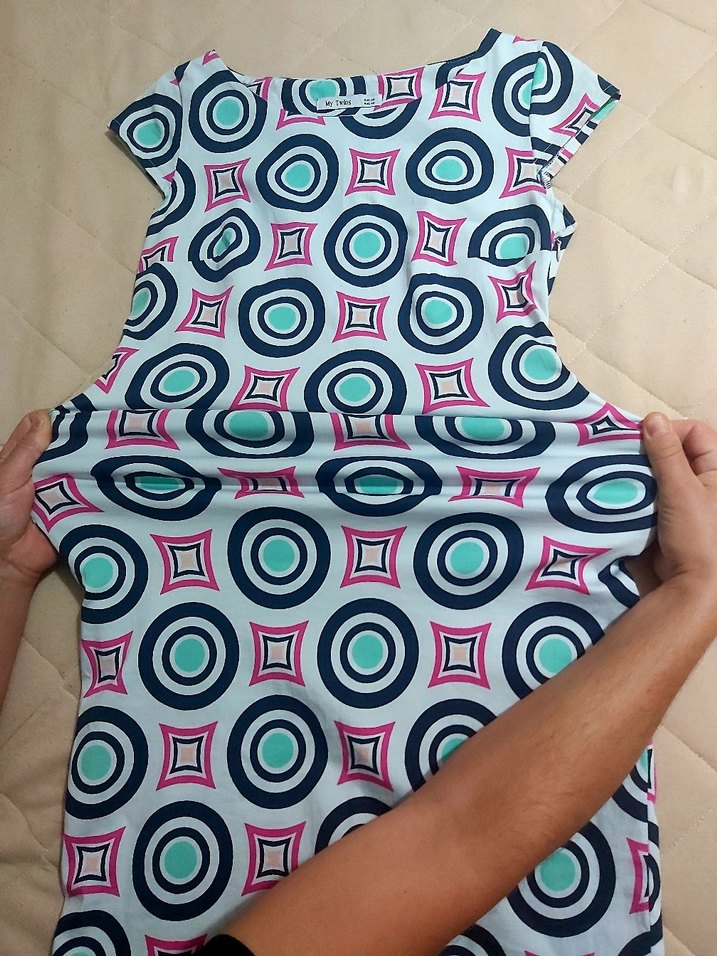 Renkli Desenli Midi Bohem Elbise - Görsel 5