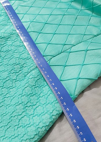 Turkuaz V Yakalı Midi Kadın Elbise - Görsel 9