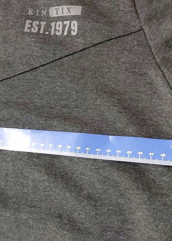 Gri Fermuarlı Unisex Baskılı Sweatshirt - Görsel 10