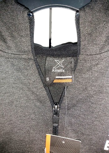 Gri Fermuarlı Unisex Baskılı Sweatshirt - Görsel 7