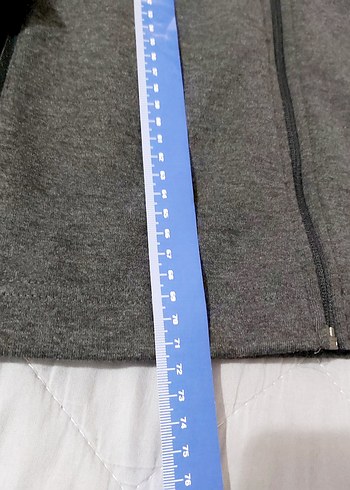 Gri Fermuarlı Unisex Baskılı Sweatshirt - Görsel 9