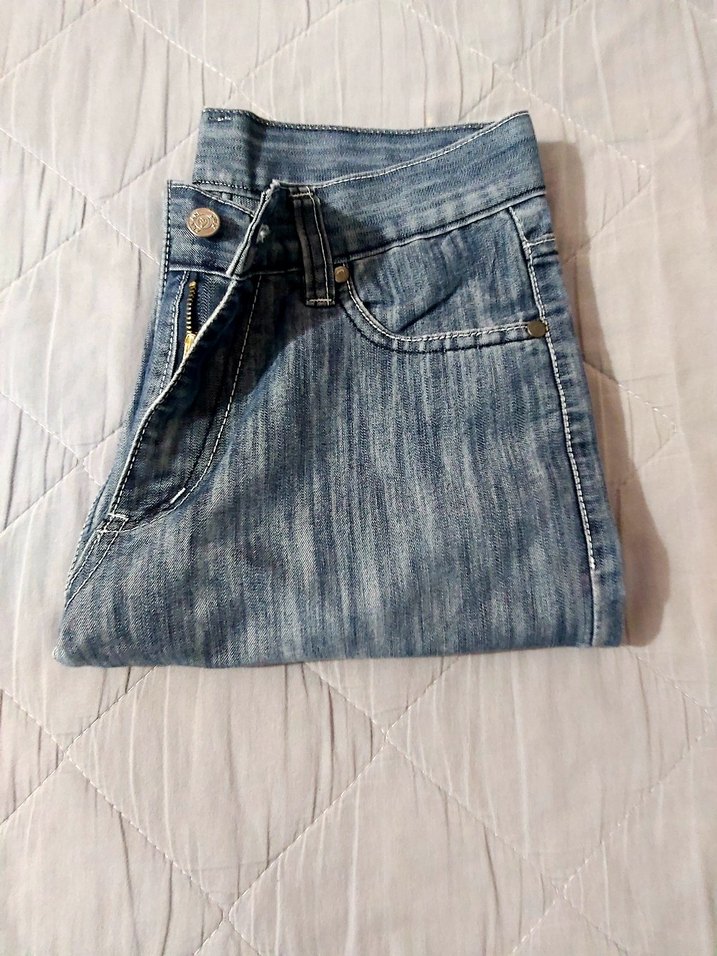 Kadın Denim Boru Paça Pantolon - Görsel 5
