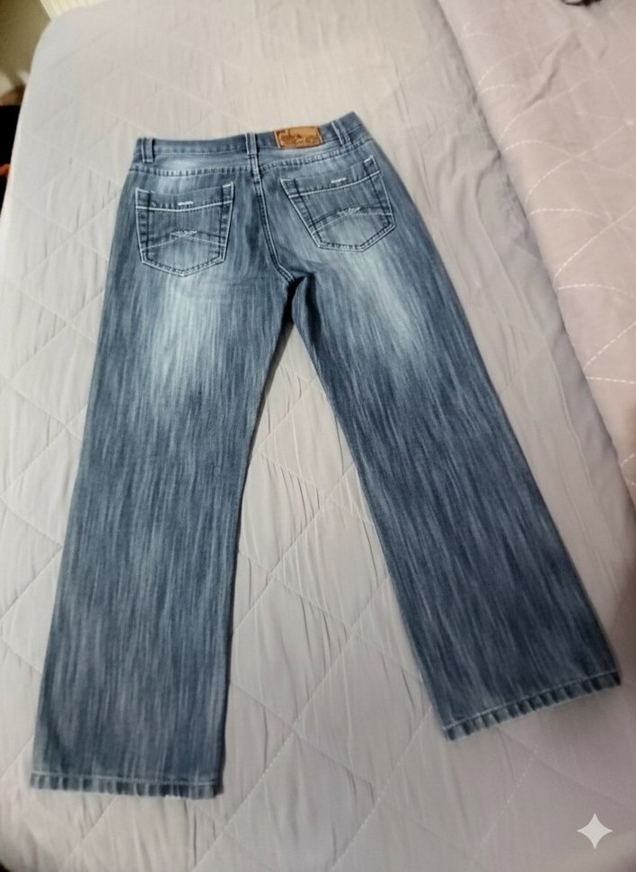 Kadın Denim Boru Paça Pantolon - Görsel 3