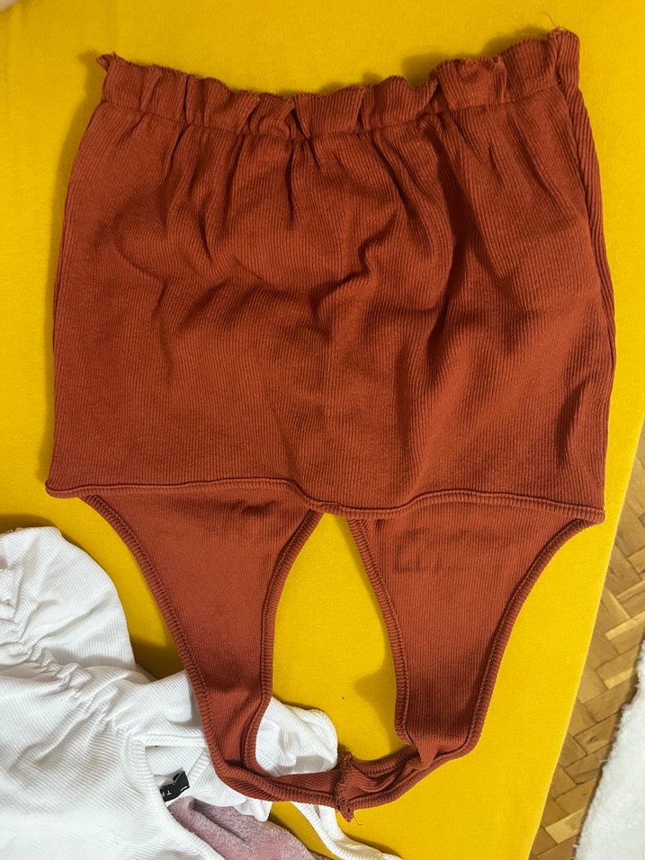 Düğmeli, Midi Boy, Kahverengi Hamile Şortu - Görsel 2